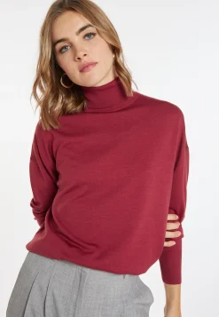 Montagut Slit turtleneck sweater in merino wool - Amy