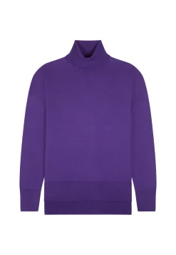 Montagut Slit turtleneck sweater in merino wool - Amy