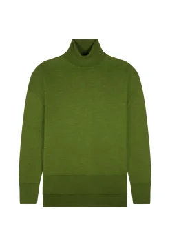 Montagut Slit turtleneck sweater in merino wool - Amy