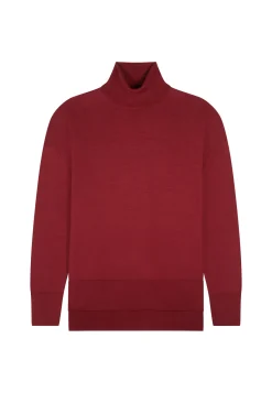 Montagut Slit turtleneck sweater in merino wool - Amy