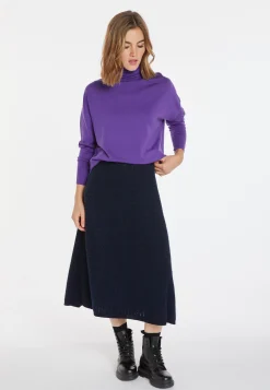 Montagut Slit turtleneck sweater in merino wool - Amy