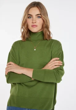 Montagut Slit turtleneck sweater in merino wool - Amy