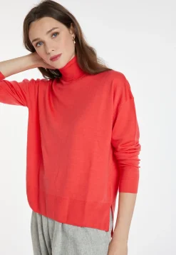 Montagut Slit turtleneck sweater in merino wool - Amy