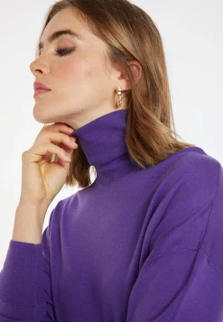 Montagut Slit turtleneck sweater in merino wool - Amy