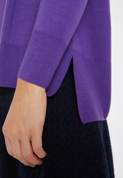 Montagut Slit turtleneck sweater in merino wool - Amy