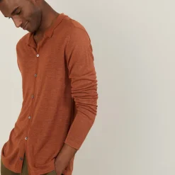 Montagut Slub linen button-down shirt - Blason