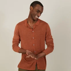 Montagut Slub linen button-down shirt - Blason