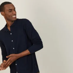 Montagut Slub linen button-down shirt - Blason