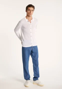 Montagut Slub linen button-down shirt - Blason