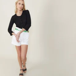 Montagut Slub linen cardigan with pockets - Bao
