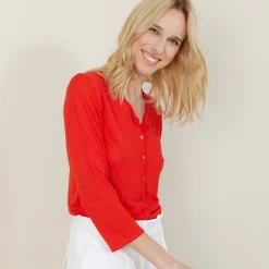 Montagut Slub linen cardigan with pockets - Bao
