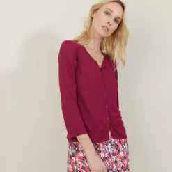 Montagut Slub linen cardigan with pockets - Bao