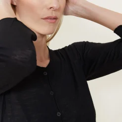 Montagut Slub linen cardigan with pockets - Bao