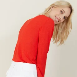 Montagut Slub linen cardigan with pockets - Bao
