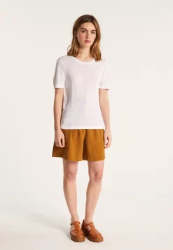Montagut Slub linen crew neck t-shirt - Lucie