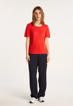 Montagut Slub linen crew neck t-shirt - Lucie