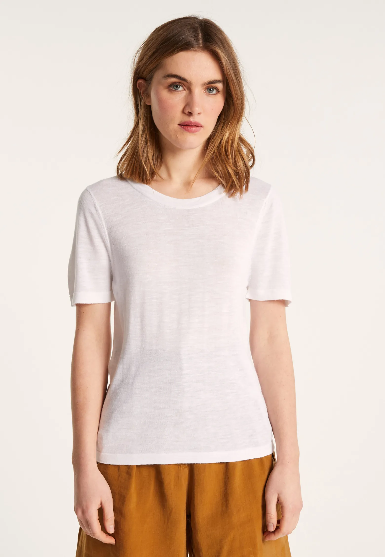 Montagut Slub linen crew neck t-shirt - Lucie