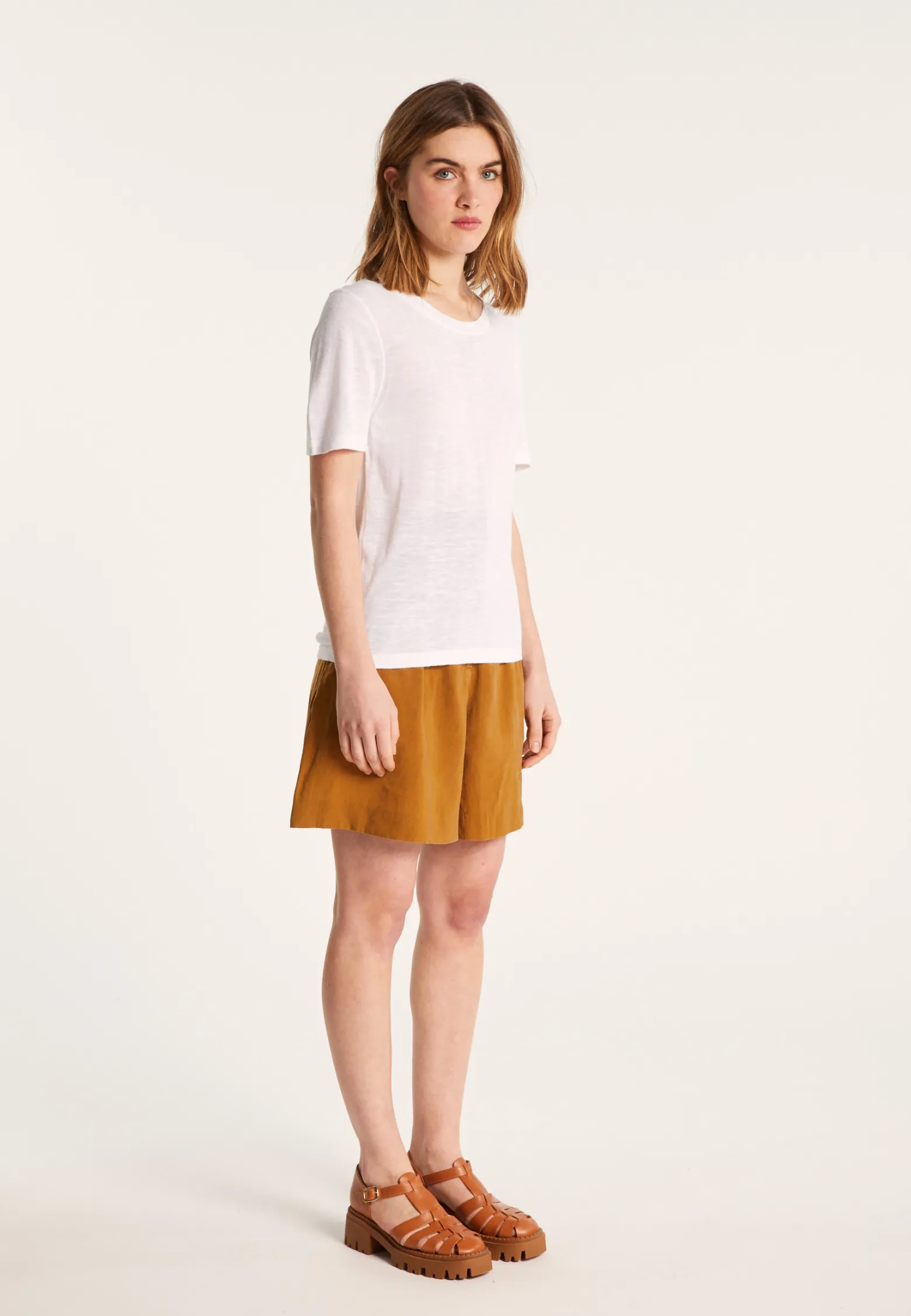 Montagut Slub linen crew neck t-shirt - Lucie