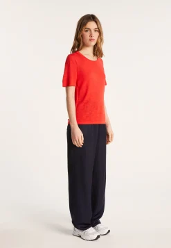 Montagut Slub linen crew neck t-shirt - Lucie