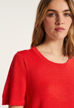 Montagut Slub linen crew neck t-shirt - Lucie