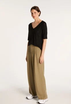 Montagut Slub linen elbow-sleeved T-shirt - Bonbon