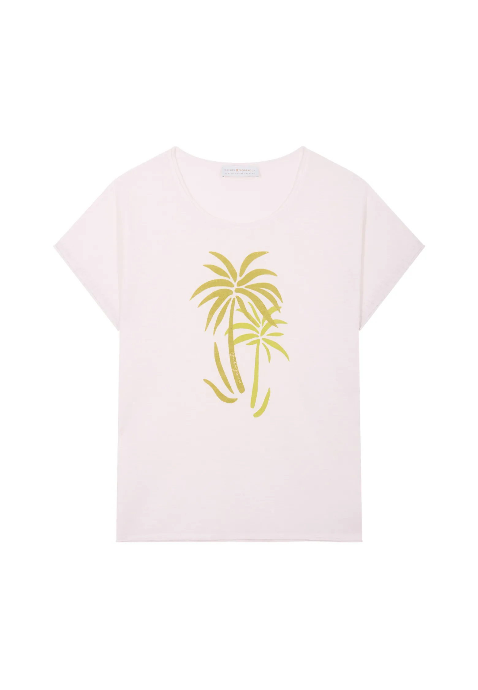 Montagut Slub linen patterned T-shirt - Larissa