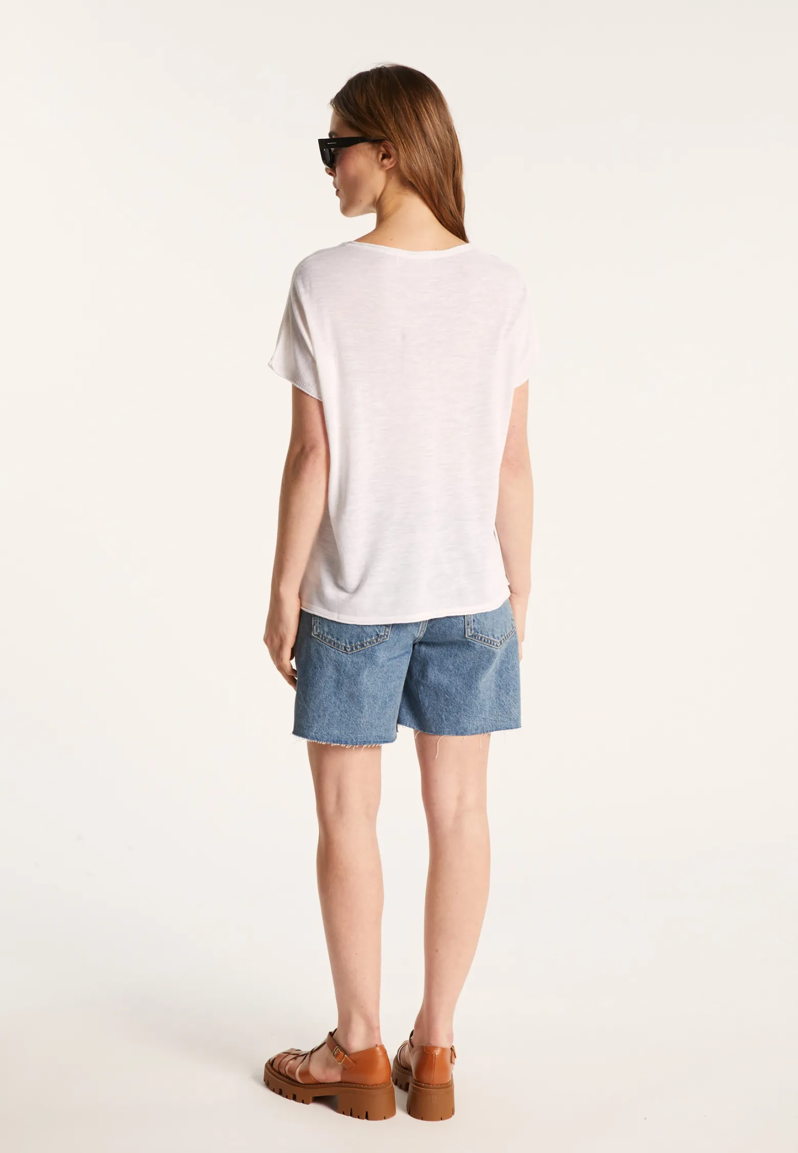 Montagut Slub linen patterned T-shirt - Larissa