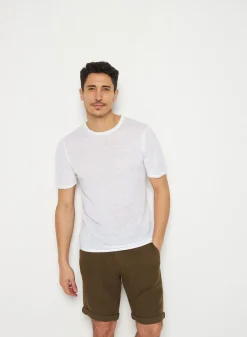 Montagut Slub linen round neck T-shirt - Renaud
