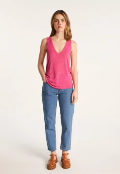 Montagut Slub linen tank top - Lalita
