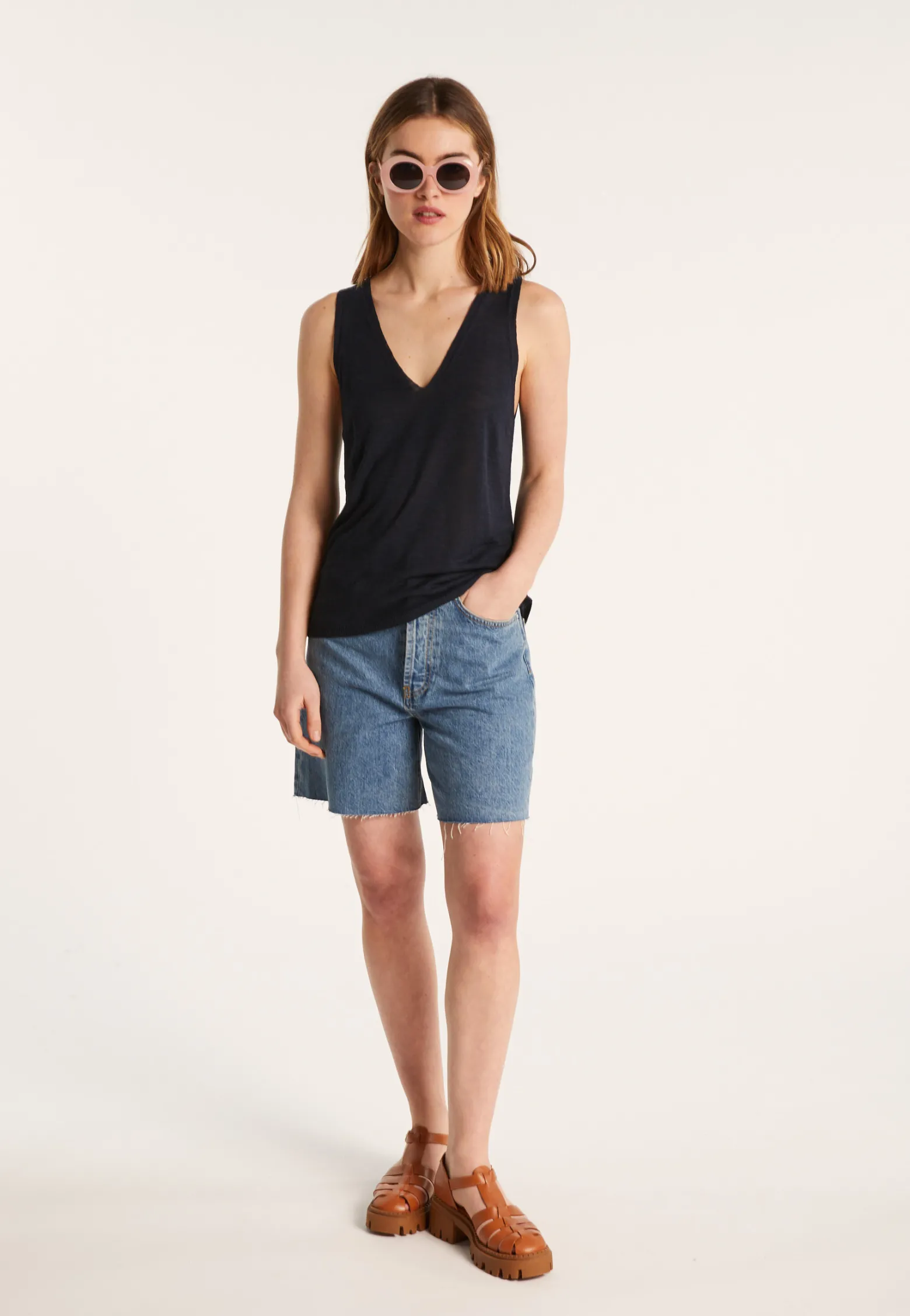 Montagut Slub linen tank top - Lalita