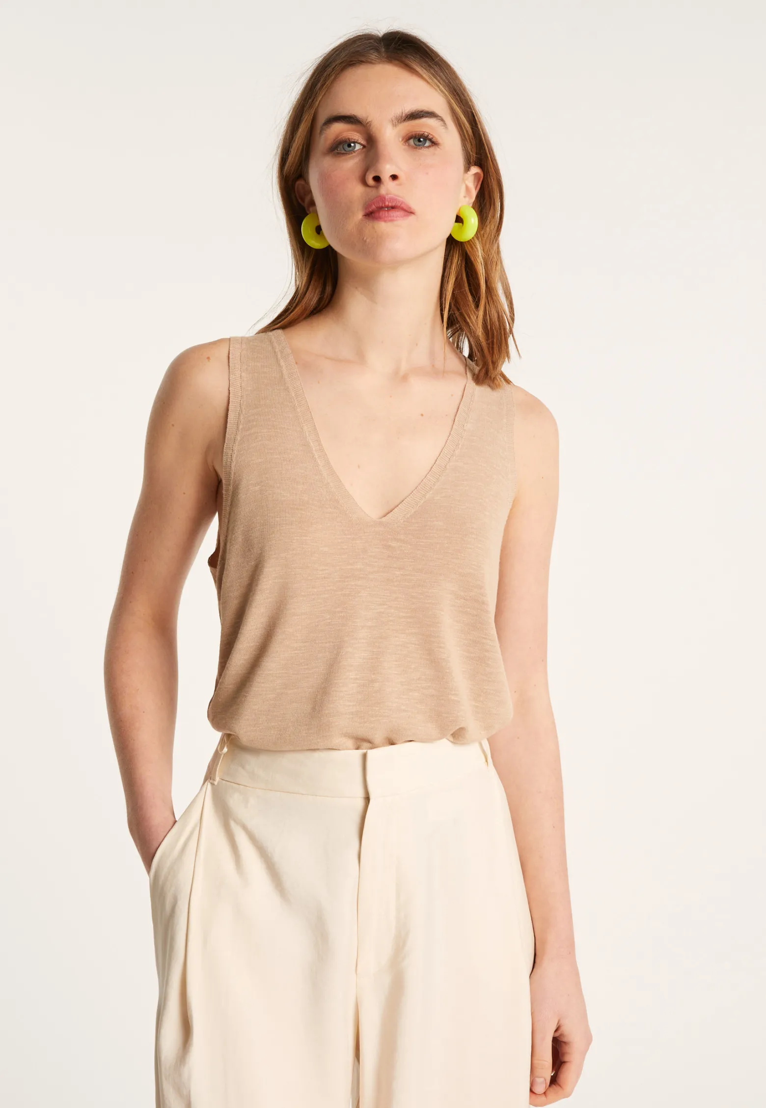 Montagut Slub linen tank top - Lalita