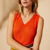 Montagut Slub linen tank top - Tahiti