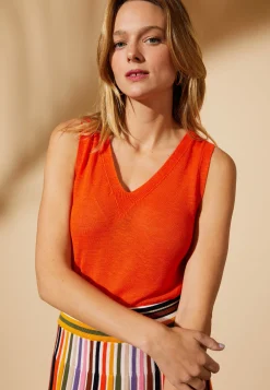 Montagut Slub linen tank top - Tahiti
