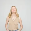 Montagut Slub linen tank top - Tahiti