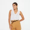 Montagut Slub linen tank top - Tahiti
