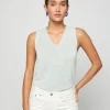 Montagut Slub linen tank top - Tahiti