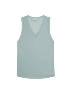 Montagut Slub linen tank top - Tahiti