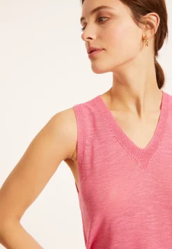 Montagut Slub linen tank top - Tahiti