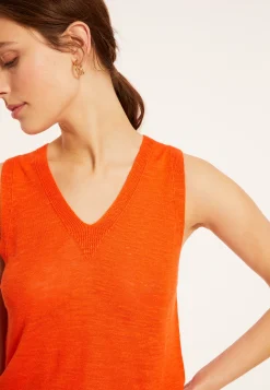 Montagut Slub linen tank top - Tahiti