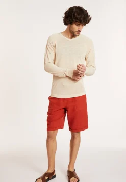 Montagut Slub linen t-shirt with raglan sleeves - Damon