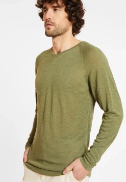 Montagut Slub linen t-shirt with raglan sleeves - Damon