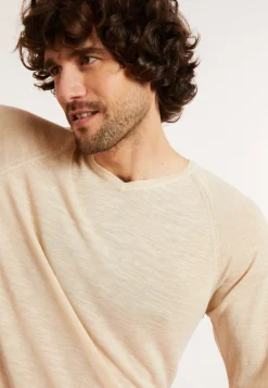 Montagut Slub linen t-shirt with raglan sleeves - Damon