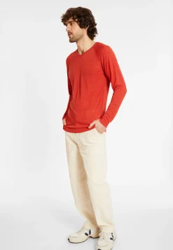 Montagut Slub linen t-shirt with raglan sleeves - Damon