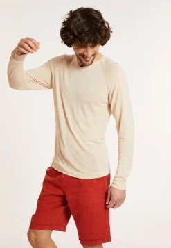 Montagut Slub linen t-shirt with raglan sleeves - Damon
