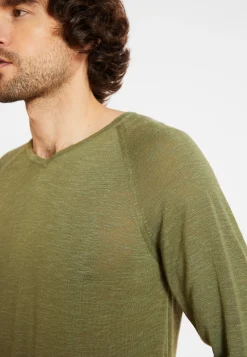 Montagut Slub linen t-shirt with raglan sleeves - Damon