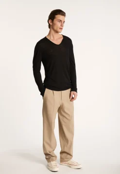 Montagut Slub linen T-shirt with Tunisian collar - Blayne