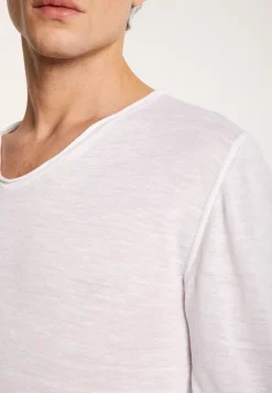 Montagut Slub linen T-shirt with Tunisian collar - Blayne