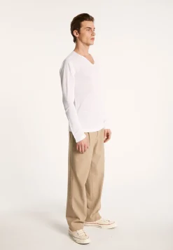 Montagut Slub linen T-shirt with Tunisian collar - Blayne