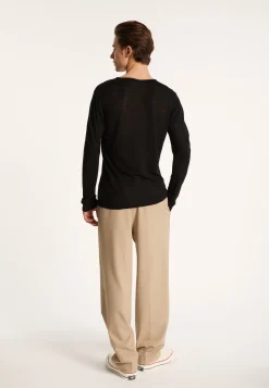 Montagut Slub linen T-shirt with Tunisian collar - Blayne