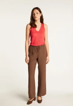 Montagut Slub linen V-neck tank top - Lalita